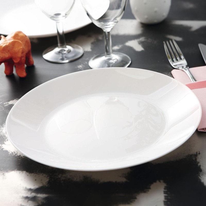 Assiette plate Luminarc Zelie Blanc verre Ø 25 cm (12 Unités)