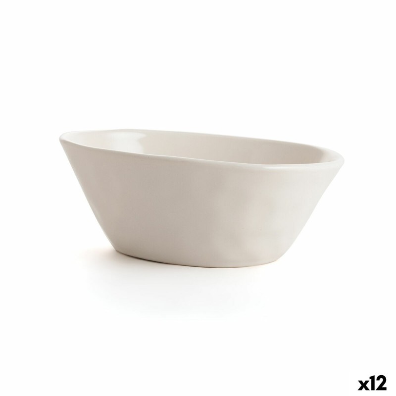 Bol pour Apéritifs Bidasoa Cosmos Blanc Céramique 17 cm (12 Unités)