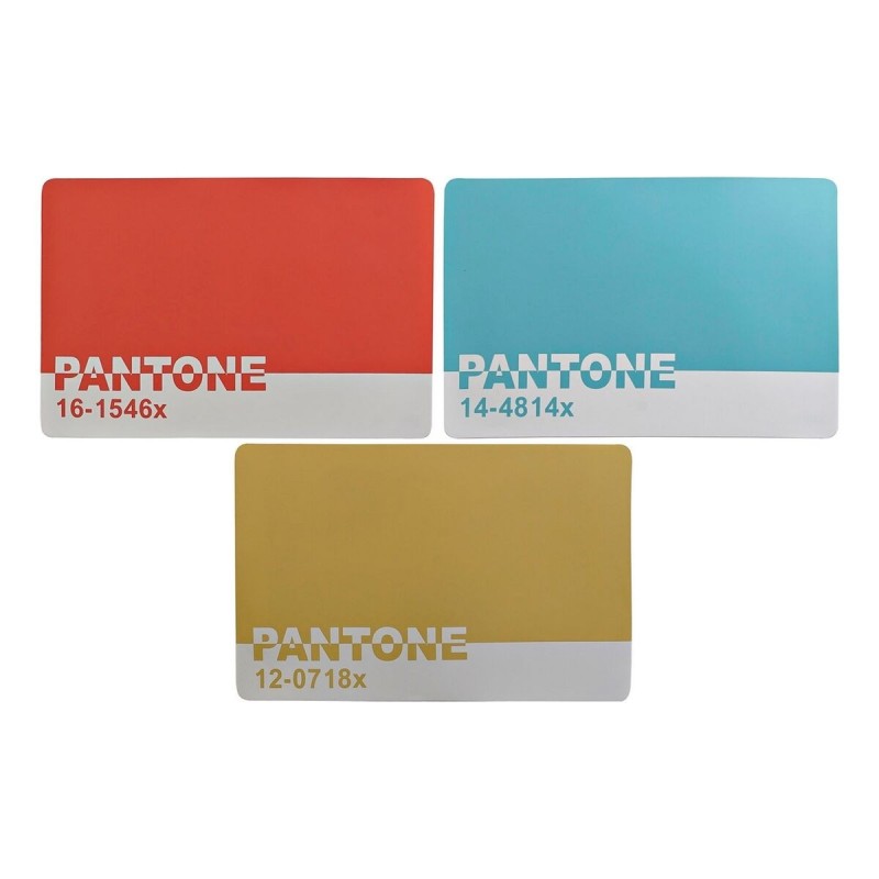 Set de table DKD Home Decor Pantone Bleu Rouge Doré Caoutchouc 43