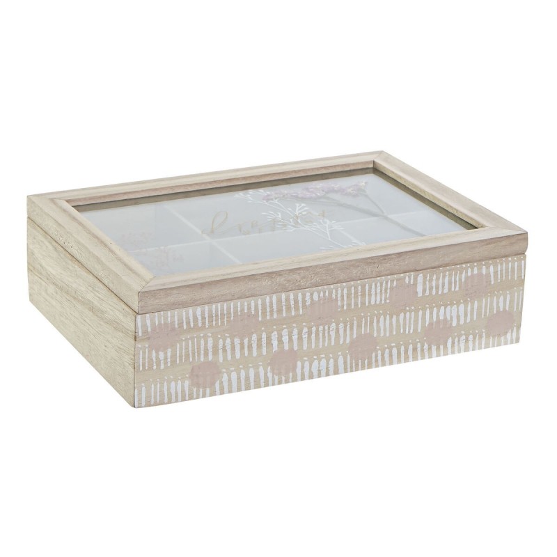 Boîte pour infusions DKD Home Decor Verre MDF (24 x 16,5 x 7 cm)