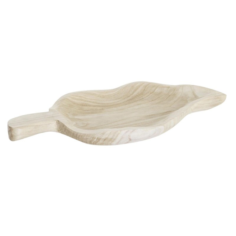 Plateau apéritif DKD Home Decor Marron Clair Naturel Tropical Feuille d'une plante 56 x 28 x 5 cm