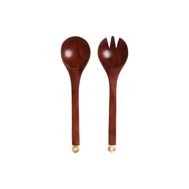 Ustensiles de cuisine Home ESPRIT Aluminium Acacia 32 x 8 x 2 cm