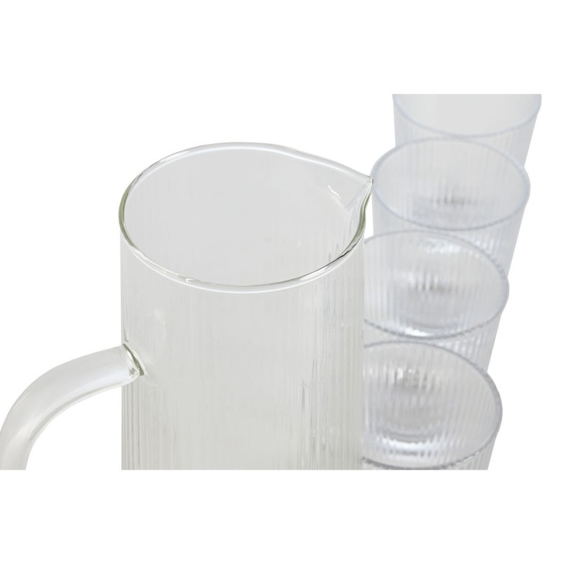 Set de Verres Home ESPRIT Transparent polypropylène Verre Borosilicaté 245 ml