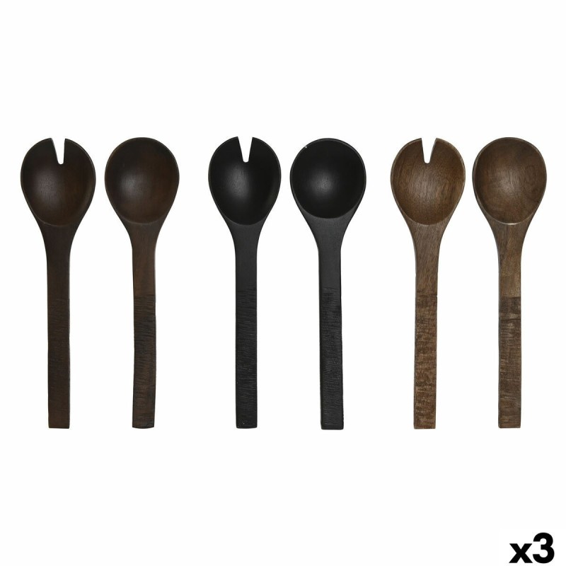 Ustensiles de cuisine Home ESPRIT Bois de manguier 30 x 2 x 8 cm (3 Unités)