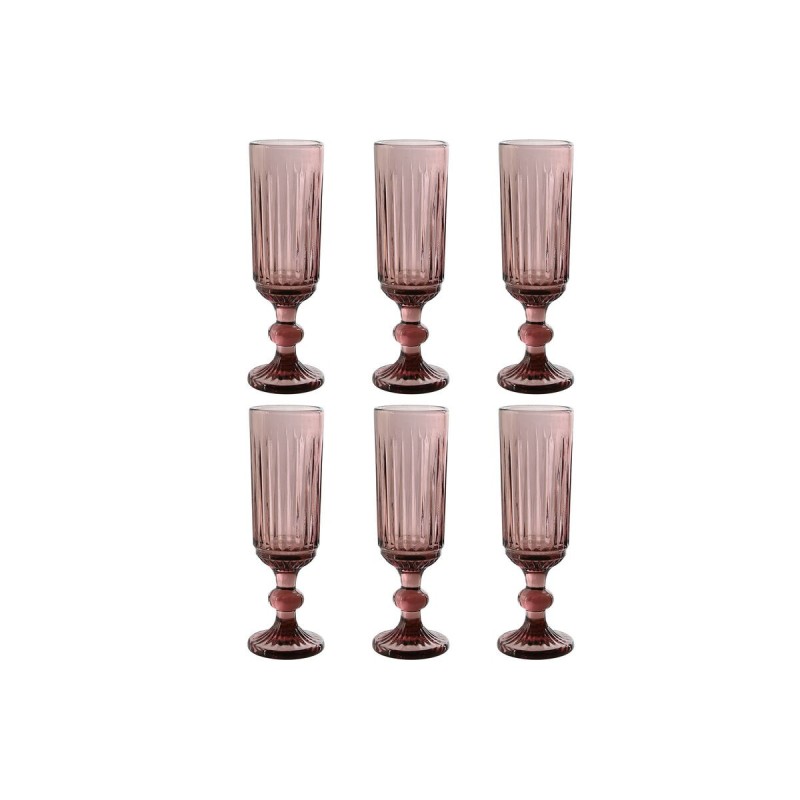 Set de Verres Home ESPRIT Rose Verre 6 x 6 x 18