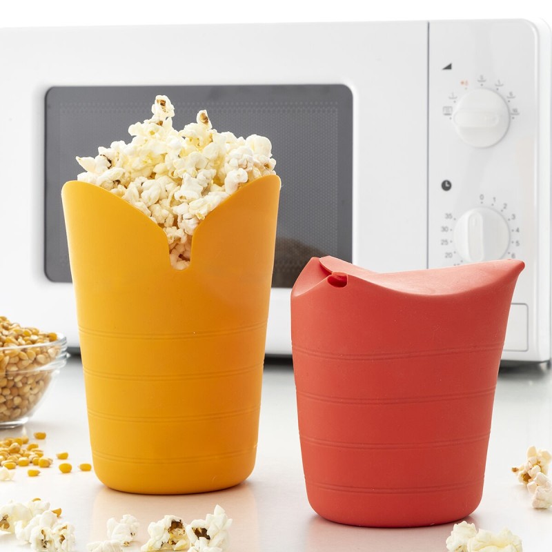 Bols à Pop-corn Pliables en Silicone Popbox InnovaGoods (Pack de 2)