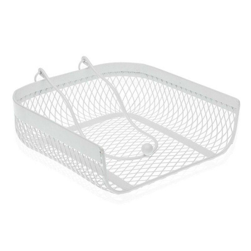 Porte-serviettes Versa Blanc Métal Acier 20 x 6