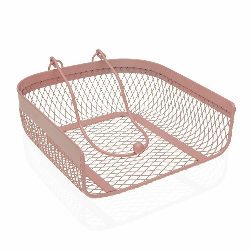 Porte-serviettes Versa Rose Métal Acier 20 x 6