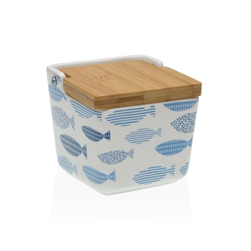 Salière avec couvercle Versa Aqua Poissons Céramique 8