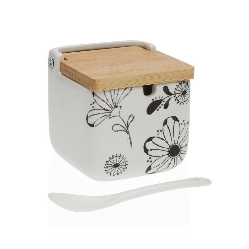 Sucrier Versa Céramique Bambou Porcelaine Dolomite 8 x 8 x 8 cm Fleurs