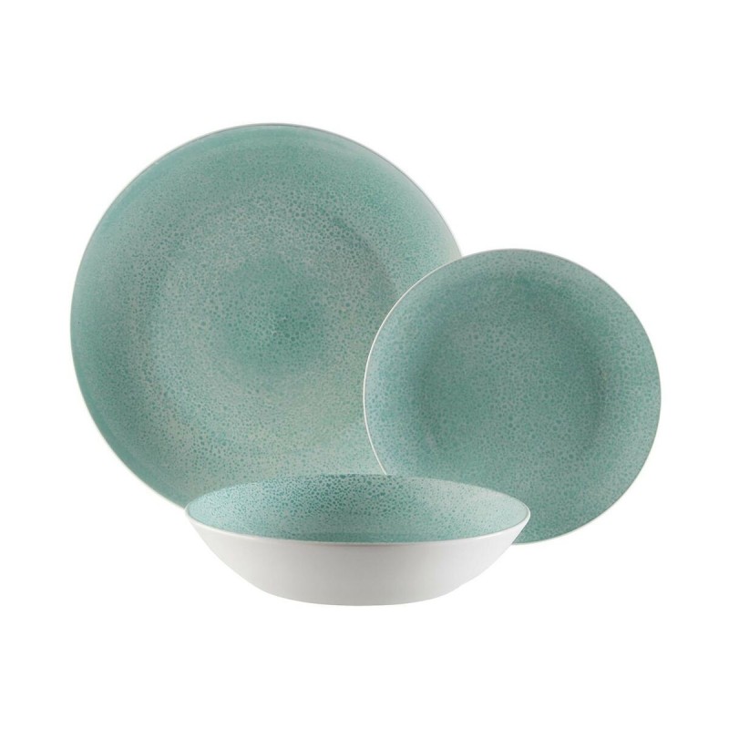 Assiettes Versa Pia Bleu Porcelaine 18 Pièces