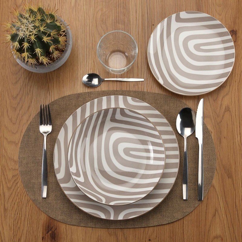 Assiettes Versa Denali Gris Porcelaine