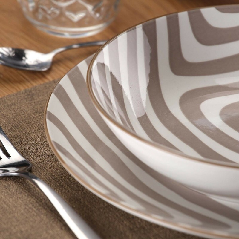 Assiettes Versa Denali Gris Porcelaine