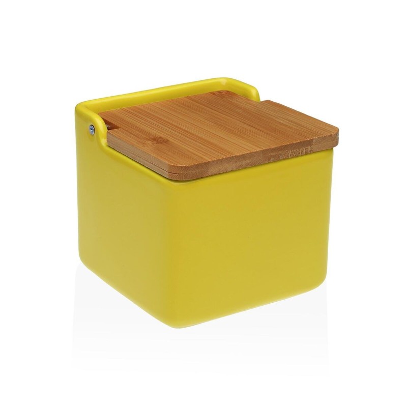 Salière avec couvercle Versa Jaune Céramique 12