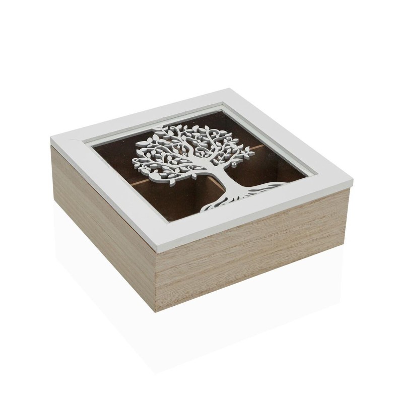 Boîte pour infusions Versa Bois MDF 20 x 7 x 20 cm Arbre de vie