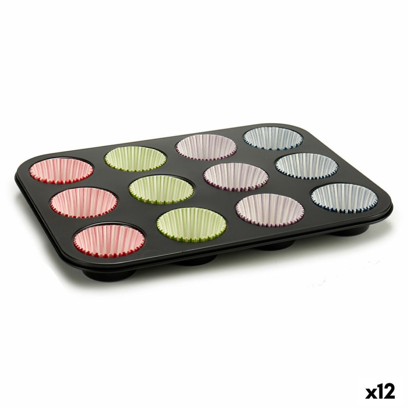 Moules à Muffins Kinvara 55011 Multicouleur 7 x 7 x 3 cm 35 x 3 x 26