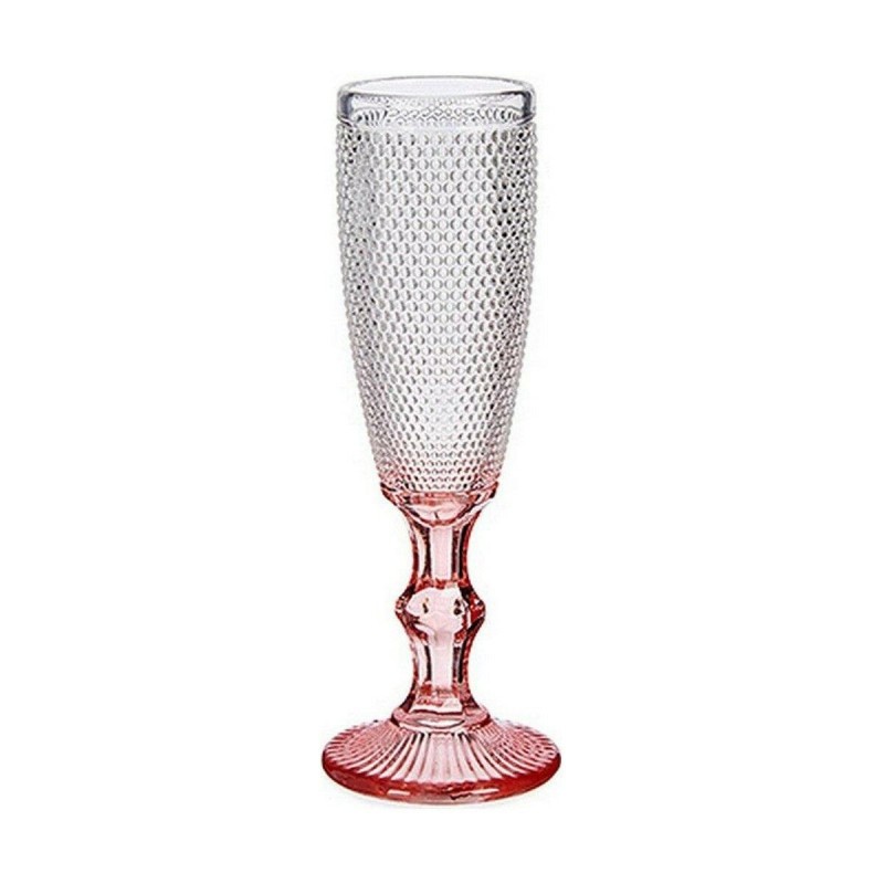 Coupe de champagne Vivalto PR05720ZD/BHA6 PINK Rose Transparent verre 180 ml (6 Unités)