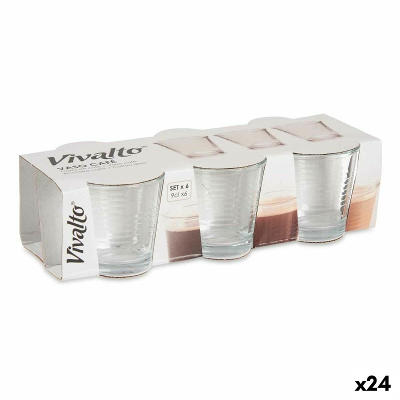 Set de Verres Vivalto 3503/WH6 Transparent verre 90 ml (24 Unités)