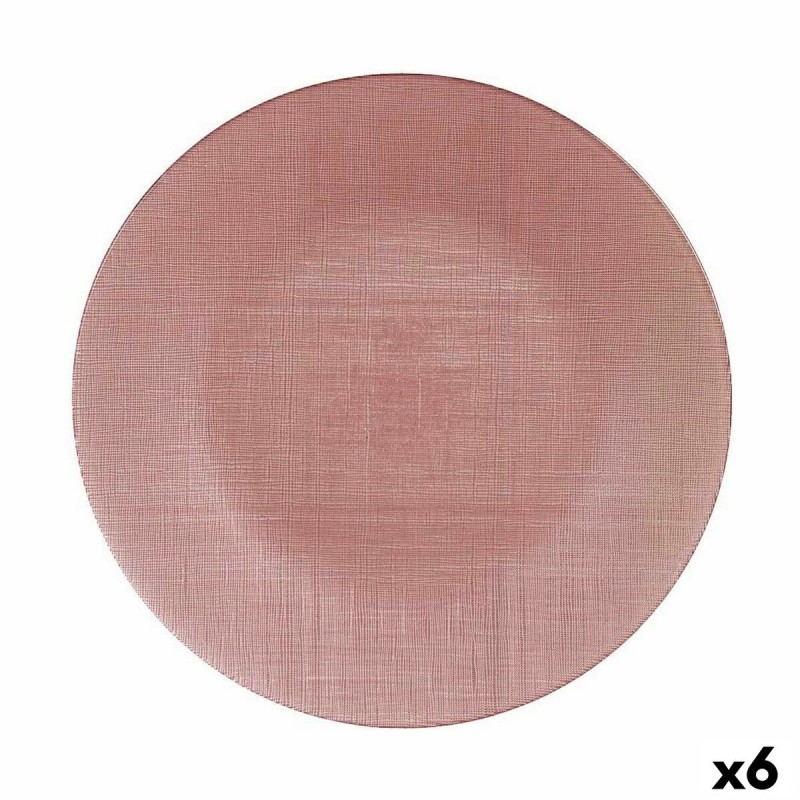 Assiette plate Vivalto Rose verre 32