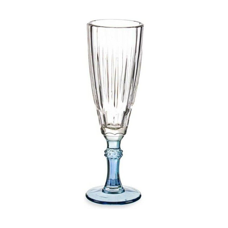 Coupe de champagne Vivalto Exotic Bleu Verre 170 ml (6 Unités)