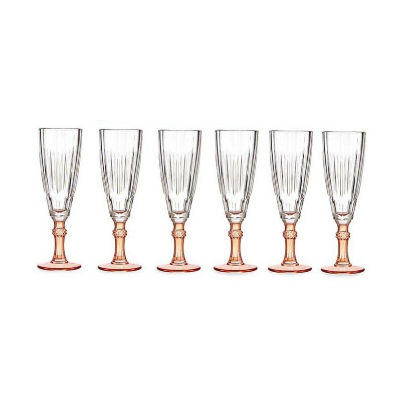 Coupe de champagne Vivalto Exotic Saumon Verre 170 ml (6 Unités)