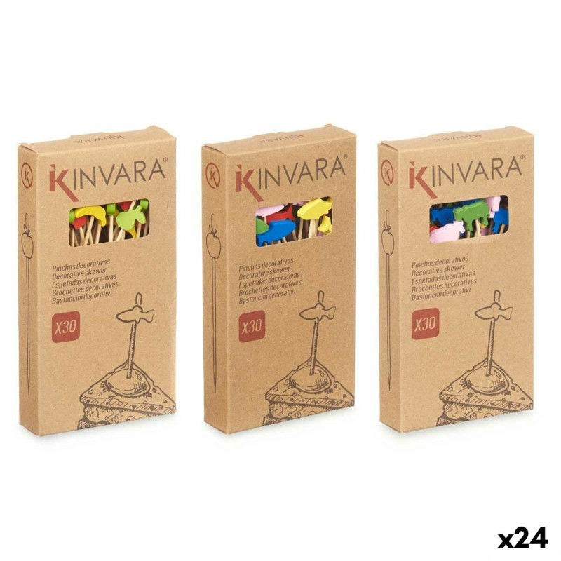 Ensemble de brochettes pour barbecue Kinvara 47527 Bambou 2