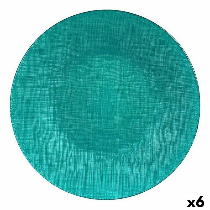 Assiette plate Vivalto 323928P Turquoise verre 27