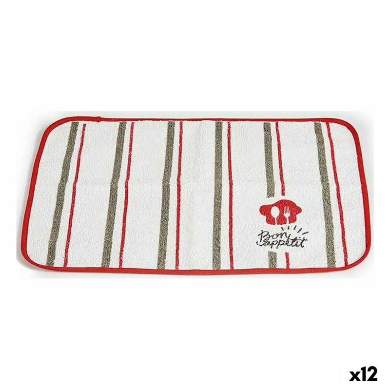 Dessous de plat Kinvara Bon Appetit Blanc Rouge 33 x 0