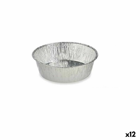 Ensemble de plats pour la cuisine Kinvara 30287 Aluminium Rond 25 x 8 x 25 cm Jetable (12 Unités)