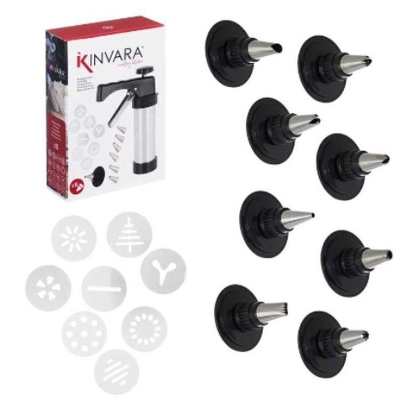 Poche à douille pour pâtisserie Kinvara KT190272C Noir Argenté Accessoires