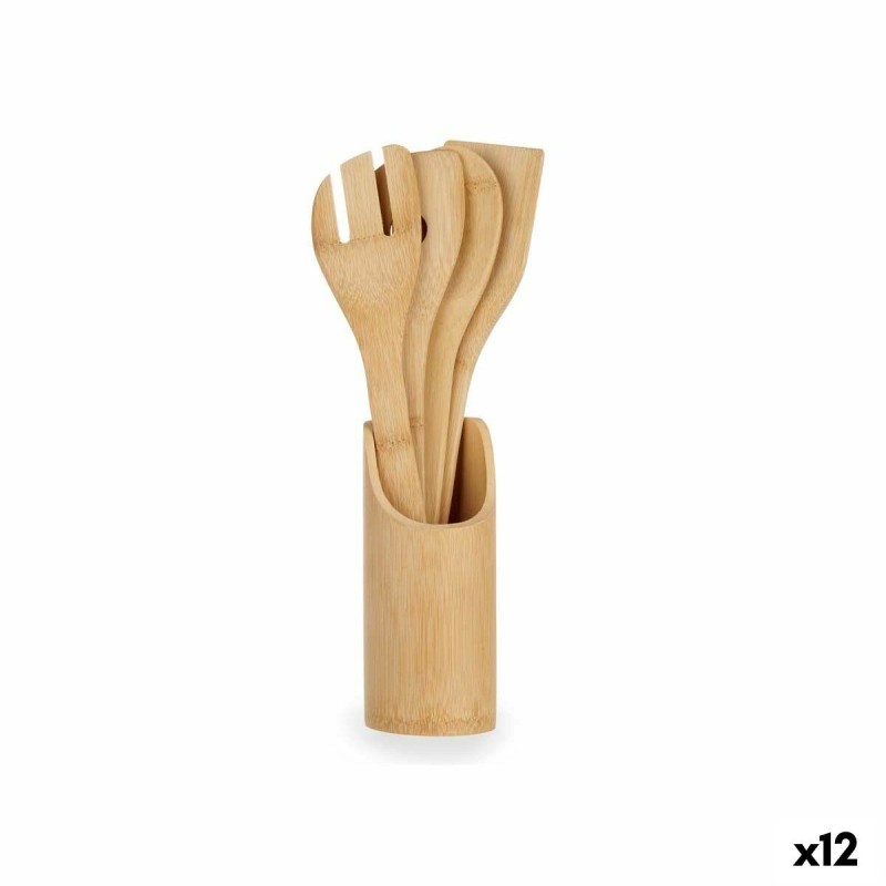 Ensemble d'ustensiles de cuisine Kinvara 90960 Bambou (12 Unités)