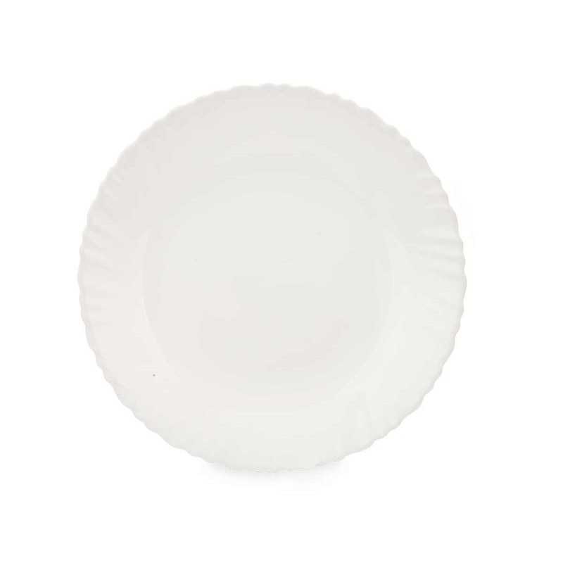 Assiette plate Vivalto LXP-95 Blanc Verre opalin 24 x 2 x 24 cm (24 Unités)