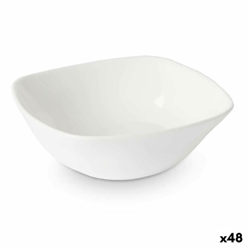 Bol Vivalto LFW-50 Blanc Verre opalin Carré 11 x 4 x 11 cm (48 Unités)