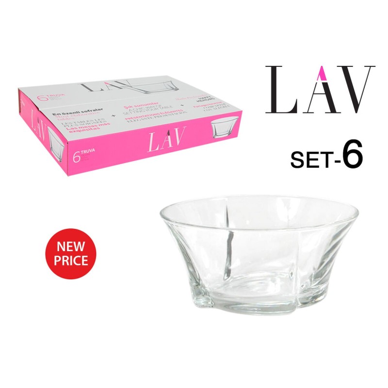 Set de Bols LAV Truva Verre (6 uds)