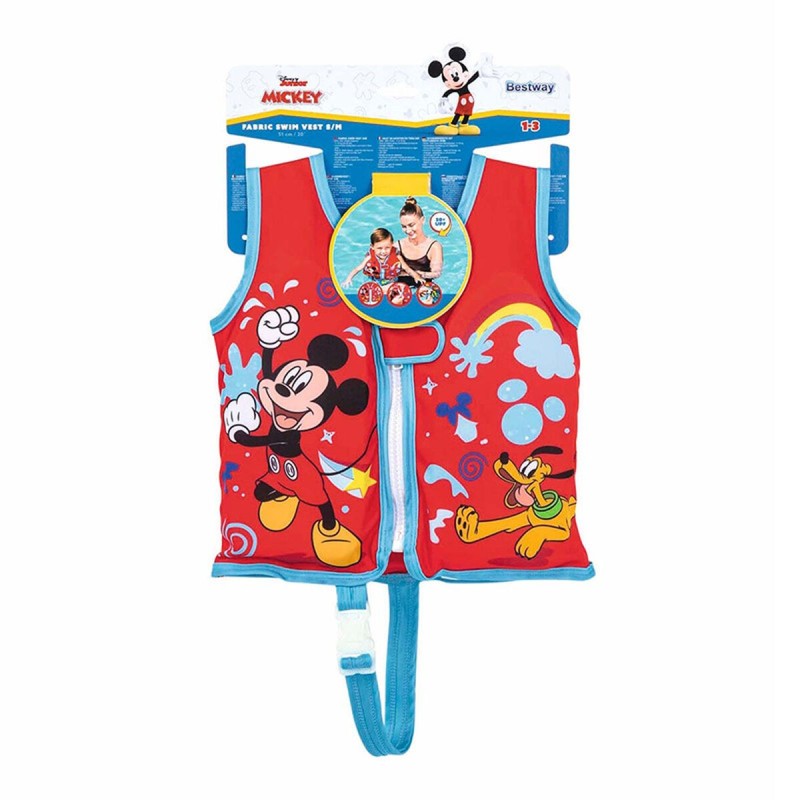 Bestway Gilet Disney Mickey Mouse UPF 50+ 51 cm +1 à 3 Ans Piscine et Plage 09101