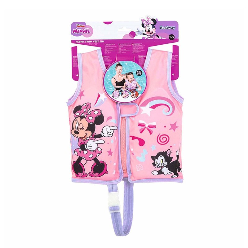 Bestway Gilet Disney Minnie UPF 50+ 51 cm +1 à 3 Ans Piscine et Plage 09104