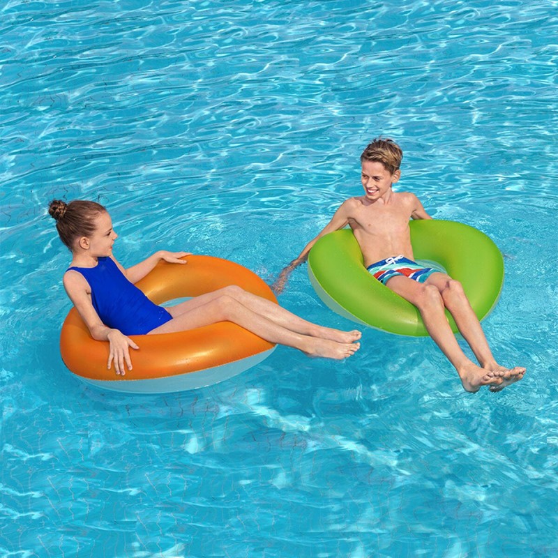 Bestway Flotteur Gonflable Lisse Néon Couleur Assortie D91 cm +10 Ans Plage et Piscine 36025