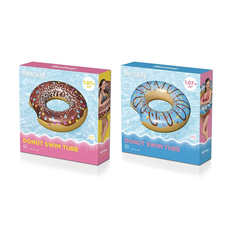 Bestway Flotteur Gonflable Donut Couleur Assortie D107 cm +12 Ans Plage et Piscine 36118