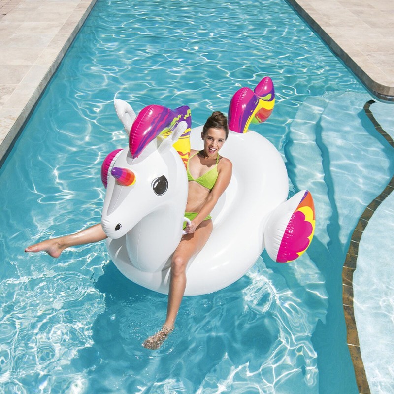 Bestway Figurine Gonflable Licorne avec Poignées 224x164 cm Plage et Piscine 41113