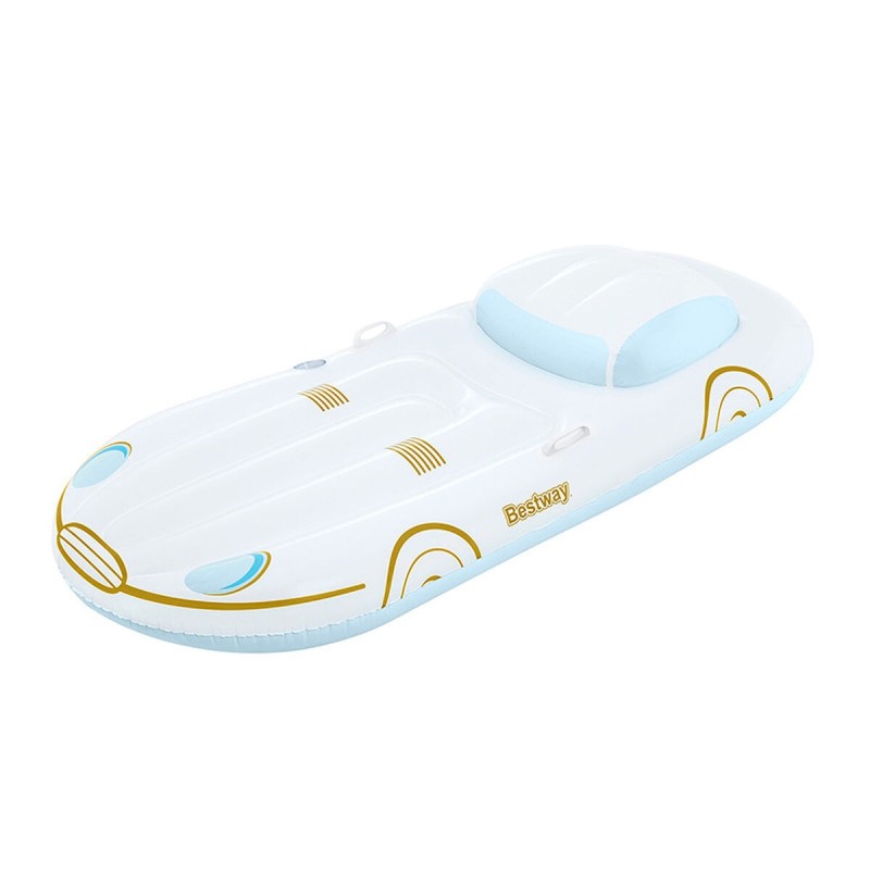 Bestway Matelas Gonflable Croisière avec Dossier et Poignées 228x108 cm Plage et Piscine 43651