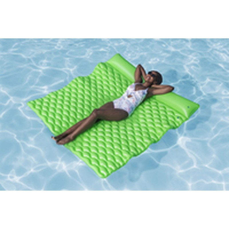 Bestway Matelas Gonflable Géant Enroulable Vert 213x170 cm Plage et Piscine 44106