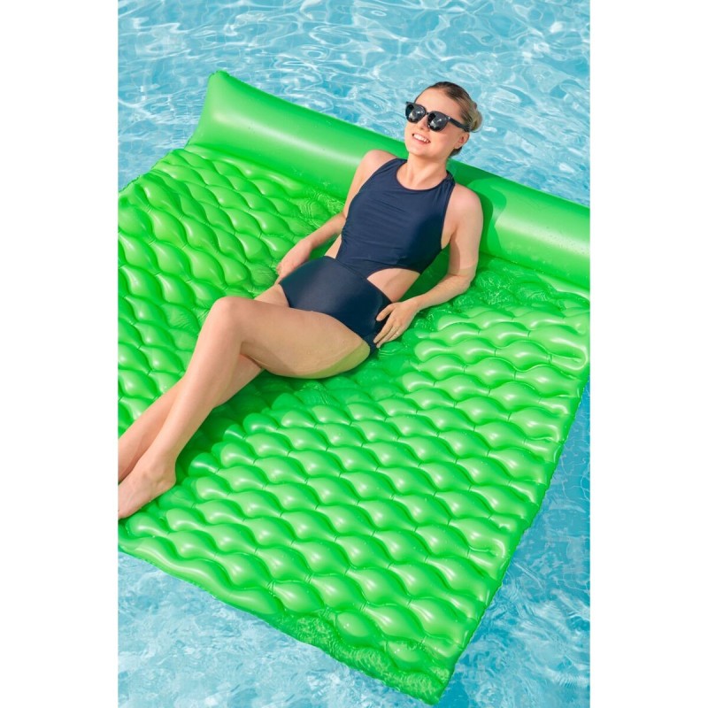 Bestway Matelas Gonflable Géant Enroulable Vert 213x170 cm Plage et Piscine 44106