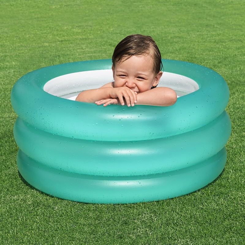 Bestway Piscine Gonflable Enfants 3 Anneaux Couleur Assortie 70x30 cm +2 Ans Jardin 51033