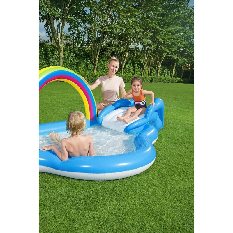 Bestway Piscine Gonflable Parc de Jeux Arc-en-ciel 257x145x91 cm +2 Ans Jardin 53092