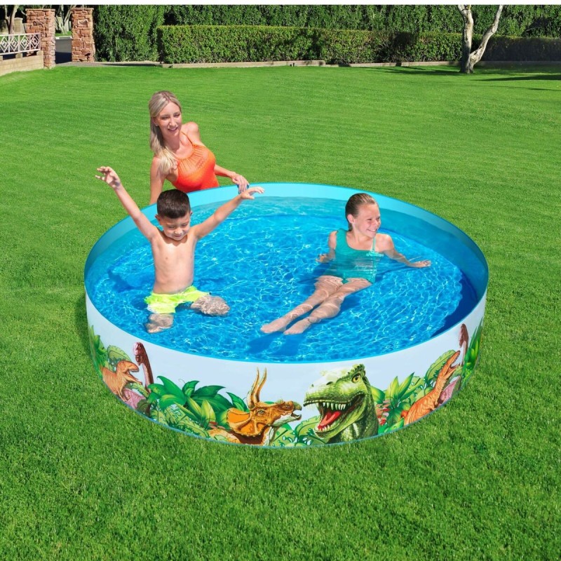 Bestway Piscine Rigide pour Enfants PVC Dinosaures 183x38 cm +2 Ans Jardin 55022