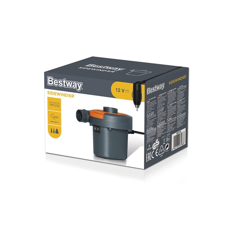 Bestway Gonfleur Électrique Secteur et Allume-Cigare 490 Litres/Minute Gonflable et Camping 62142