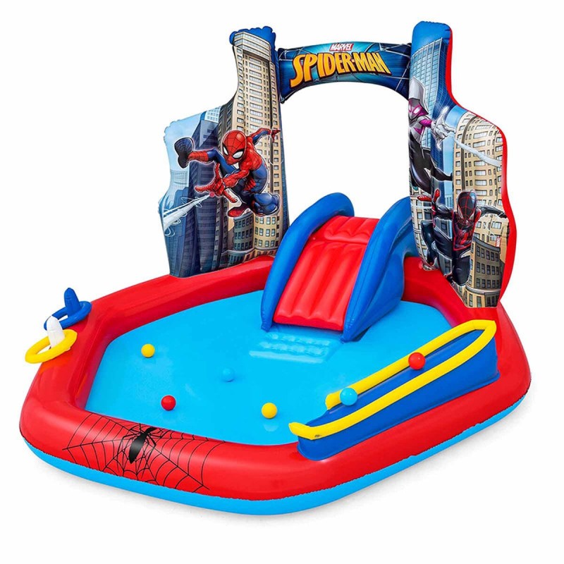 Bestway Piscine Gonflable Aire de Jeux Spiderman 211x206x127 cm +2 Ans Jardin 98793