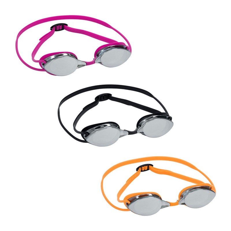 Bestway Lunettes Natation Enfants Courroie Silicone Couleur Assortie +3 Ans Plage et Piscine 21062