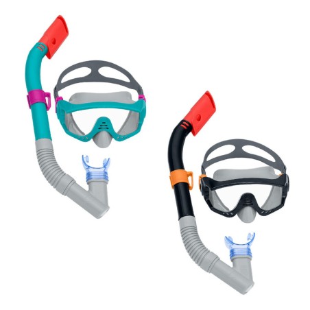 Bestway Ensemble Masque et Tube pour Enfant Sangle Anatomique +3 Ans Plage et Piscine 24059