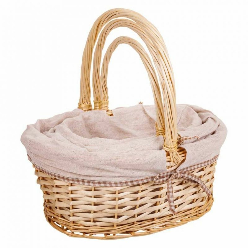 Set de basket Alexandra House Living osier Bois de saule Naturel 3 Pièces